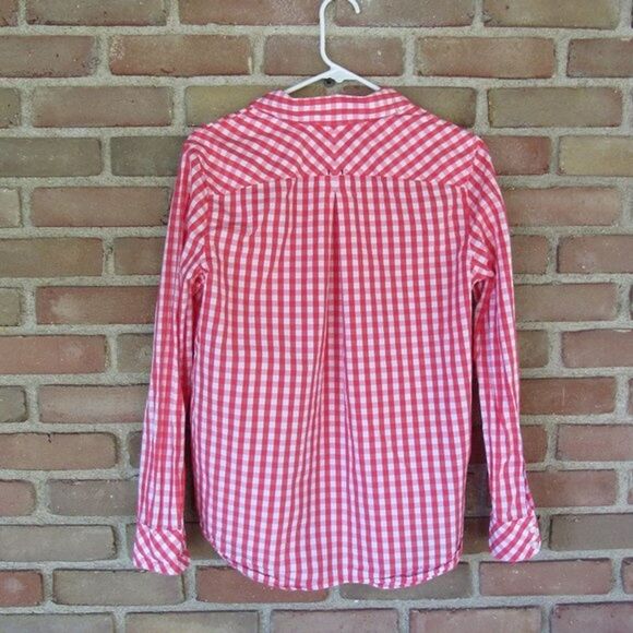 Vineyard Vines Gingham Button Up Shirt Relaxed Seabreeze Size 8 Style: 2W2080 - Picture 5 of 16